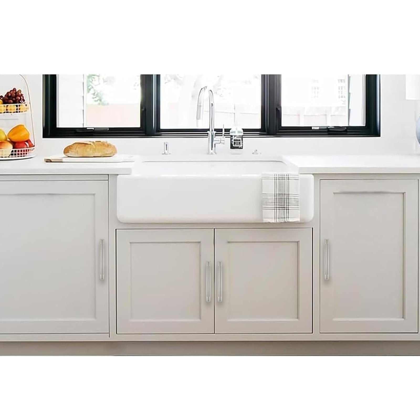KHTUMEWARE-207BP Brushed Nickel Cabinet Pulls CTC 3 in (76 mm) 5-Pack in Brushed Nickel — KHTUMEWARE