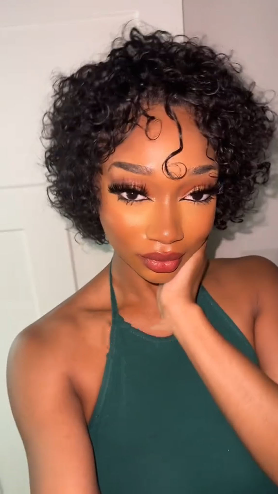 Amazon.com : YKHJH 13X4 Short Curly Human Hair Wigs Pixie