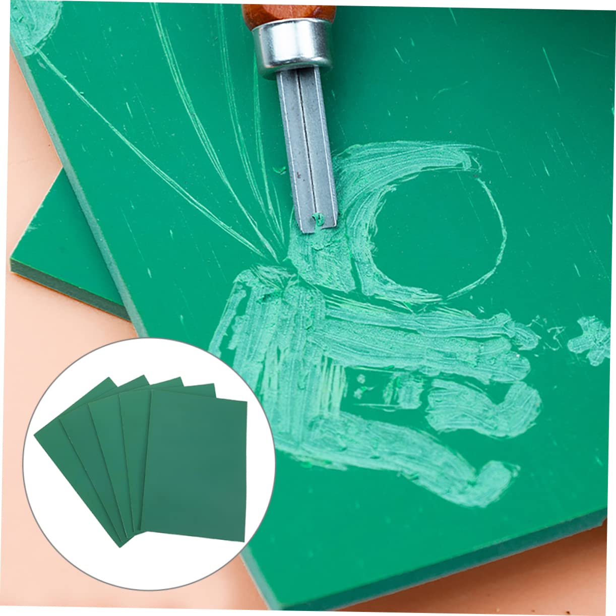 STOBOK 6stücke Teiliges Junge Mädchen-schnitzgummiplatten Pvc-schnitzplatten Für Drucktechniken Für Kreative Projekte Und Anfänger Im Kunstbereich
