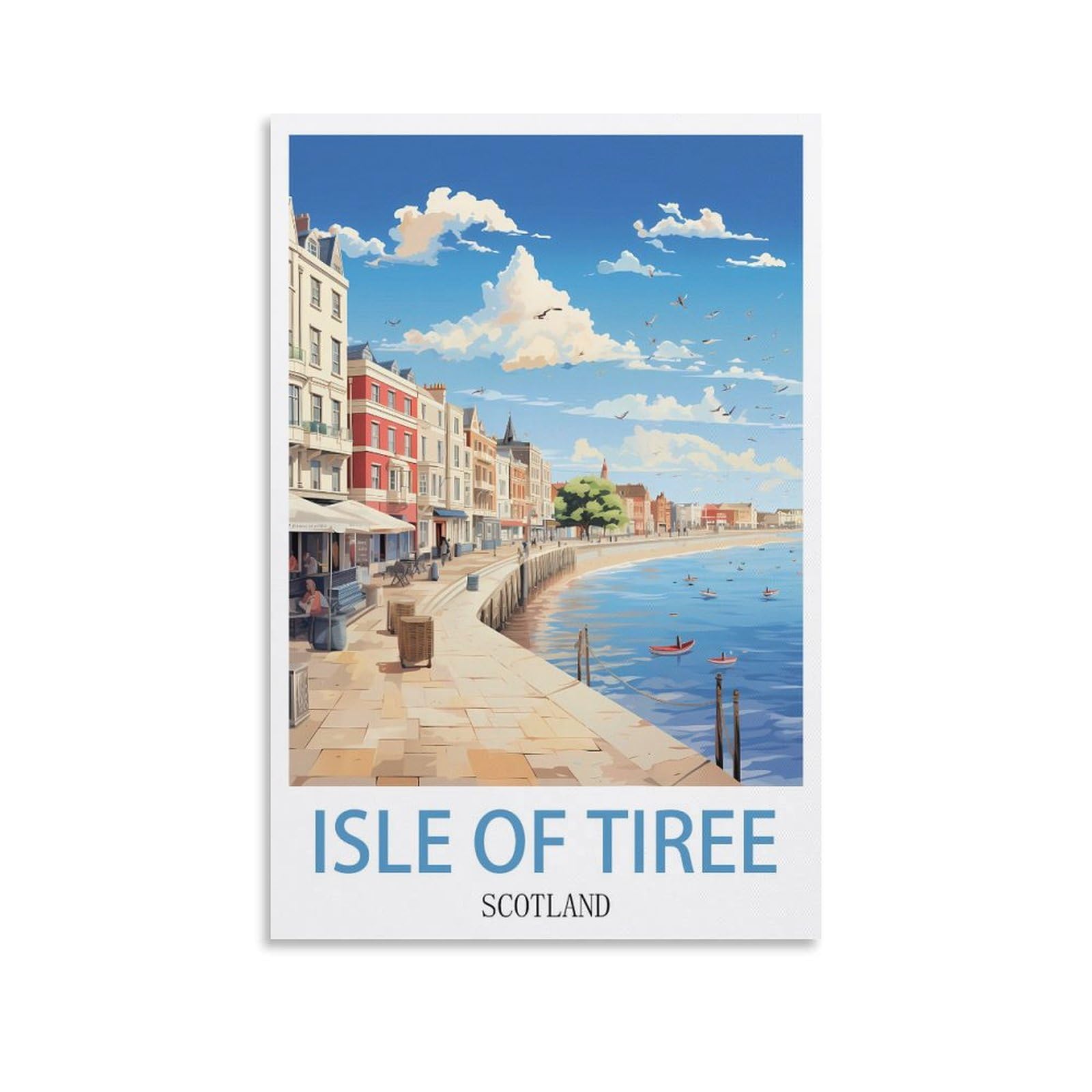 Vintage Metal Tin Sign Funny,Isle of Tiree Scotland,Wall Decor Kitchen Garage Dining Room Home Decor Hotel Decor Gift 30x30cm