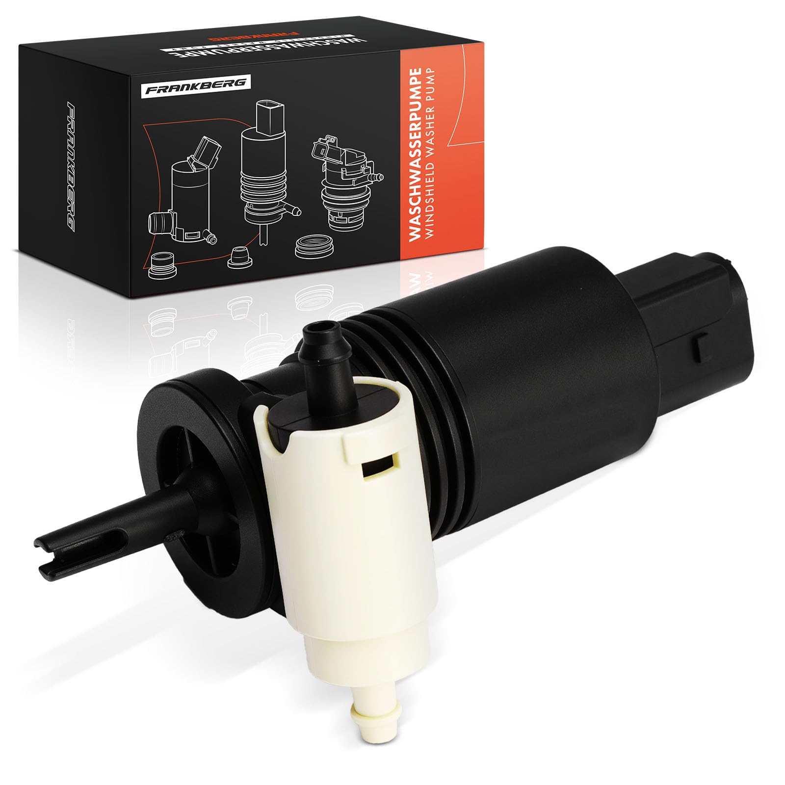 Frankberg Pompa lavavetri Pompa acqua lavaggio Pulizia vetri Anteriore 2-Poli Compatibile con Classe M W166 W164 Classe R V251 W251 GLE W166 GL-Class X166 Replace# 1648690421