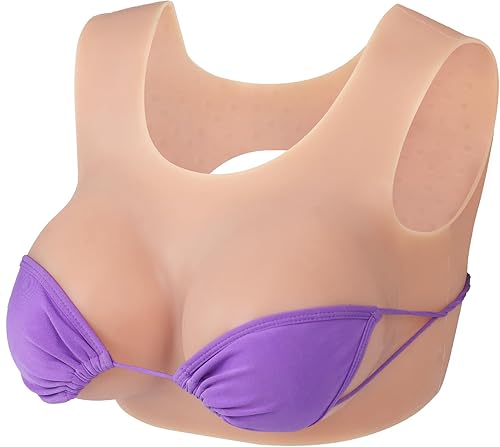 Vnmcry Silicone Breast Plates Crossdressing Breastplate Round Collar Realistic C