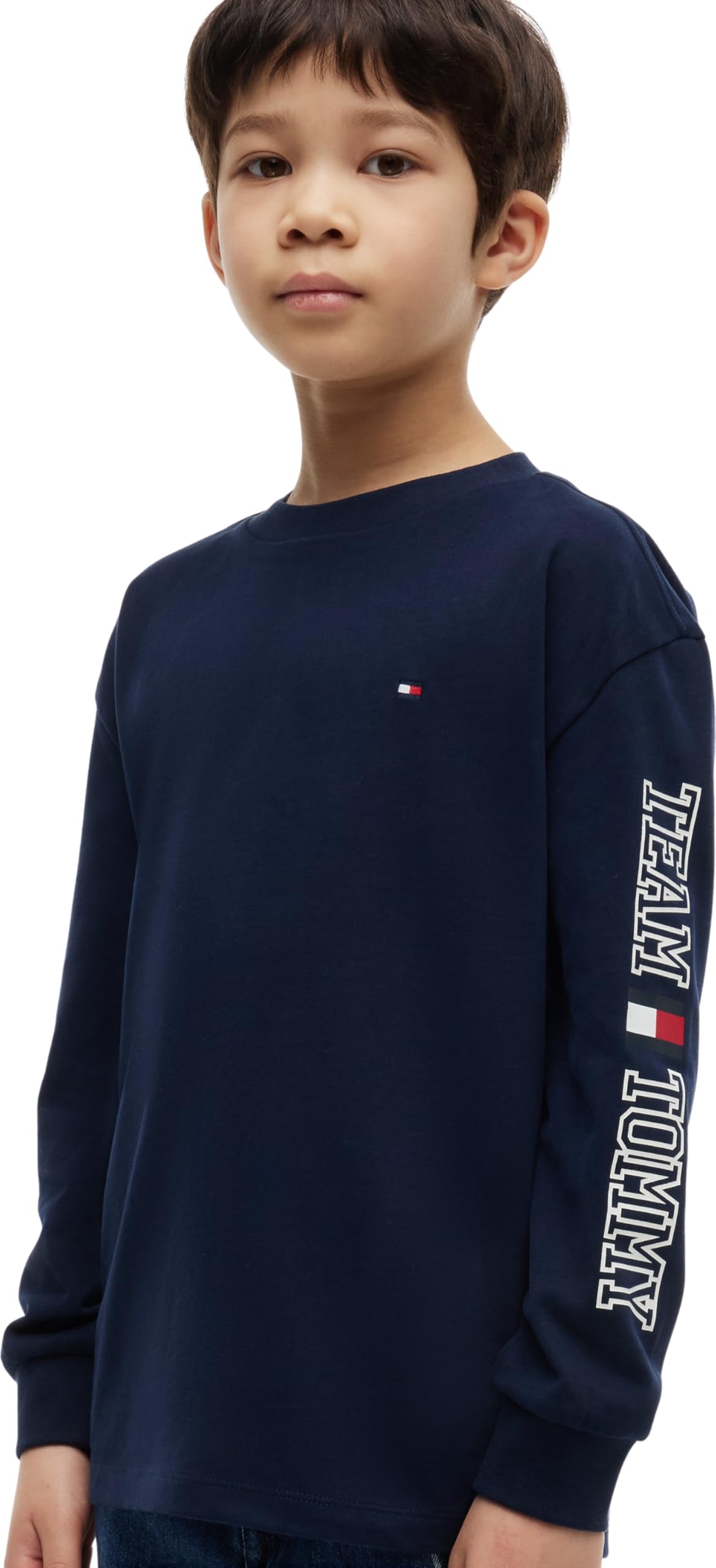 Tommy Hilfiger Jungen Team Tommy Graphic T-Shirt Ls Kb0kb10512 Weitere T-Shirts