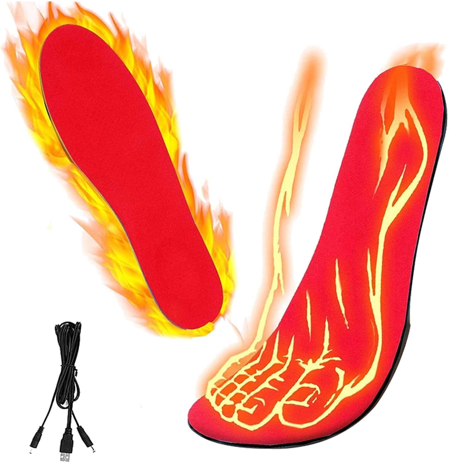 Heated Insole Rechargeable Thermic Heated Insole Battery Operated