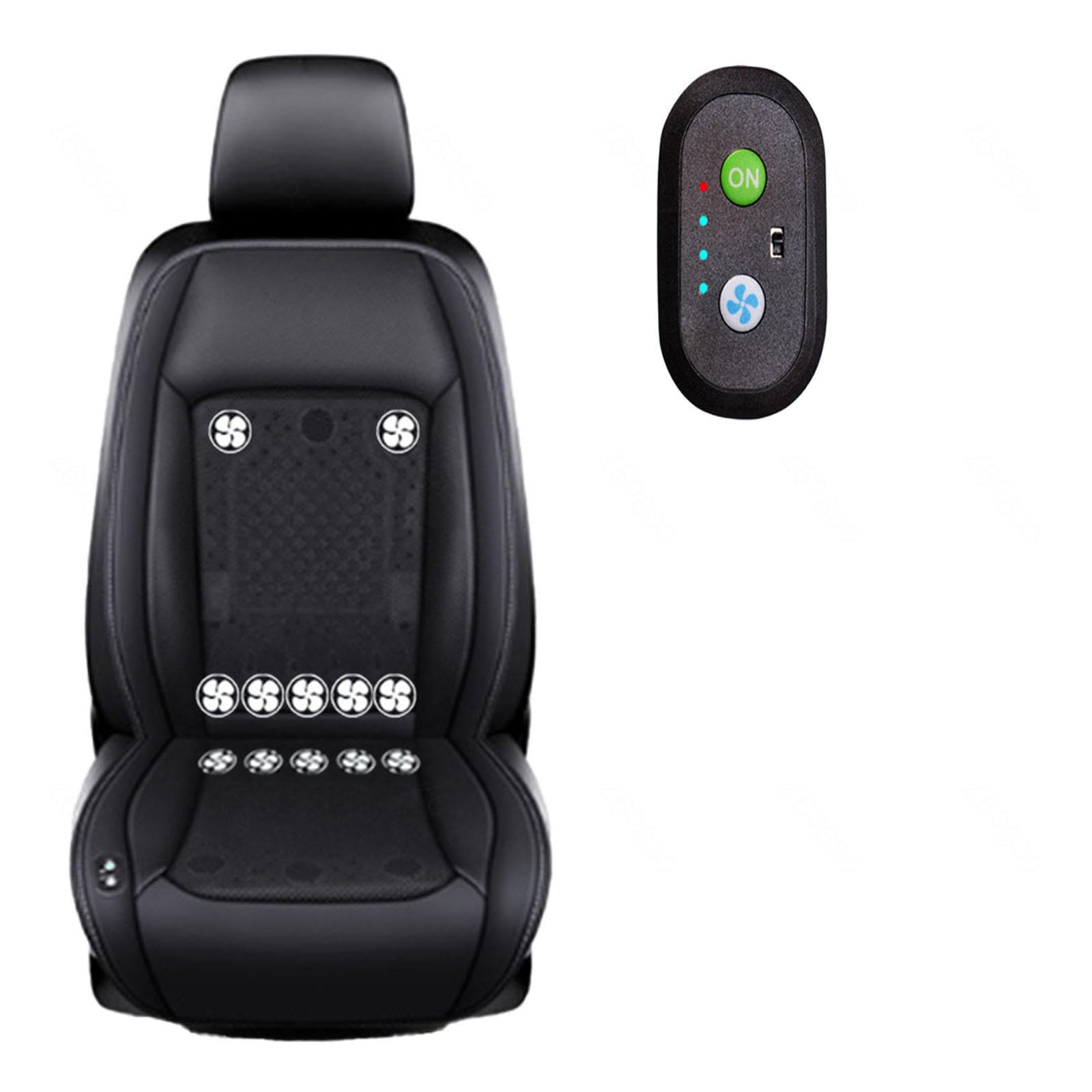 LRF-yxkj Cooling Car Seat Cover 12V-24V 3 Cooling Air Speeds Car Seat Covers for Ventilated Seats for Car Suv Truck Universal Fit,Black-12V12Fan