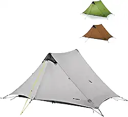 Barraca de mochila ultraleve 3F UL Gear Lanshan 1/2 pesa apenas 759.8 g Tecido de silicone único personalizado 15D impermeável 5000+mm 3/4 barraca interna para 1/2 pessoa