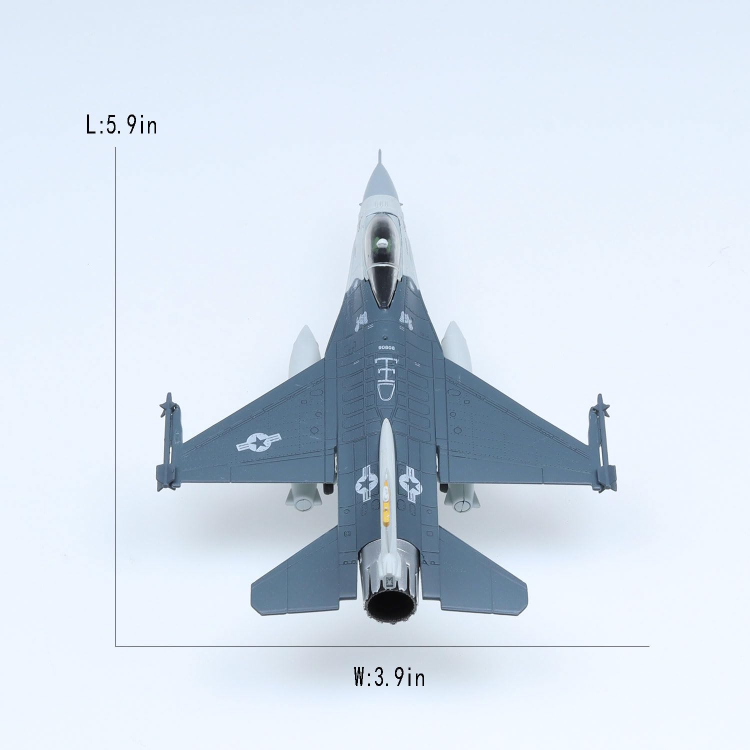 vdakyurm F-16C Fighting Falcon Fighter Model Metal DieCast Aircraft Fighter Plane Model 1/100 Military Airplane for Collection and Gift