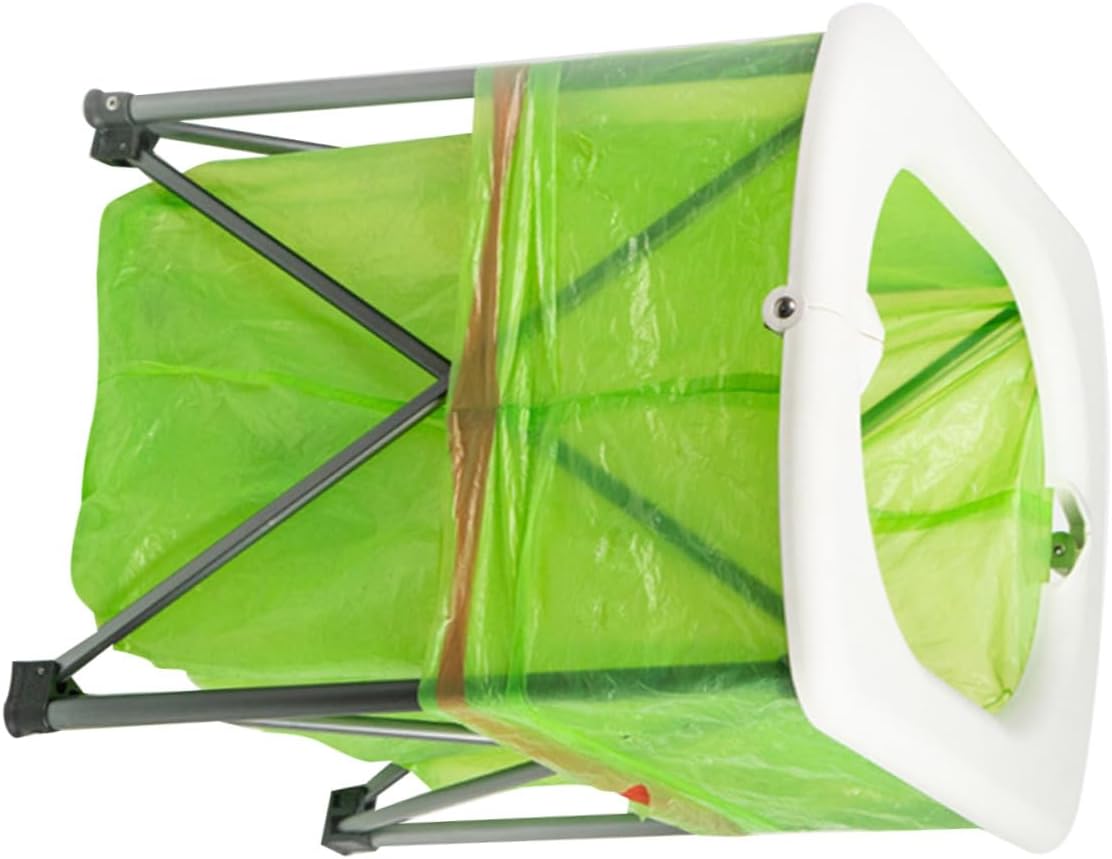 Multifunctional Outdoor Folding Toilet Portable White Emergency Seat for Camping Hiking Car Trips Lightweight Convenient