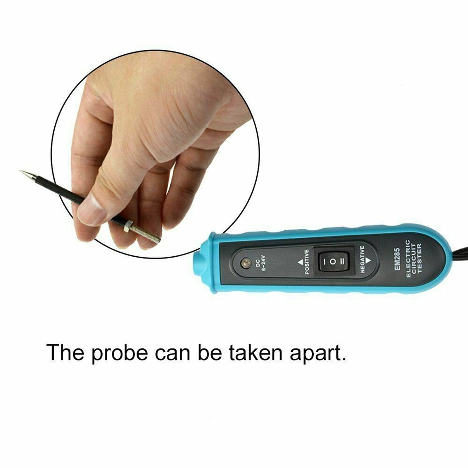 Probador de Polaridad Protección contra Sobrecarga Herramienta Eléctrica Automotriz para Probar Polaridad 6-24 V para Técnicos de Automóviles