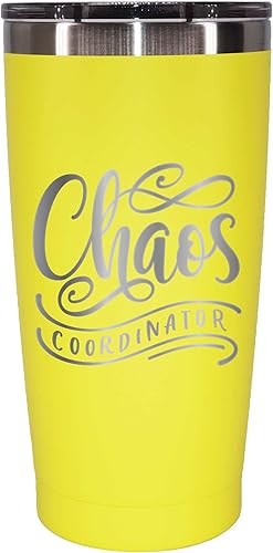 MugHeads Chaos Coordinator - Vaso de oficina para mujeres regalos de jefa para mujeres vaso de café para profesores vaso aislado al vacío con