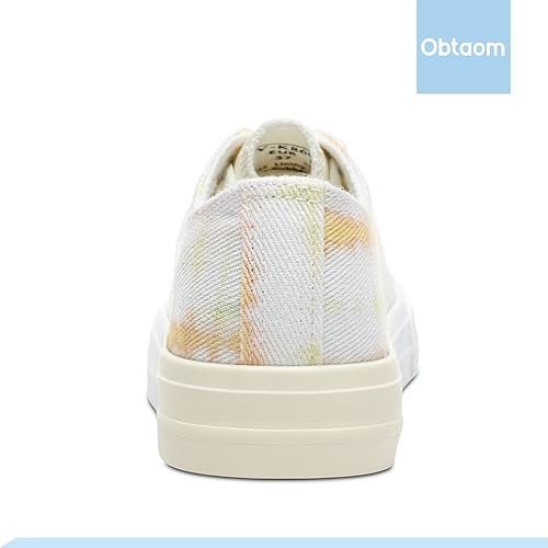 Miniatura 4 de Obtaom Zapatos de lona unisex de caña baja, zapatillas de deporte de moda sin cordones para caminar