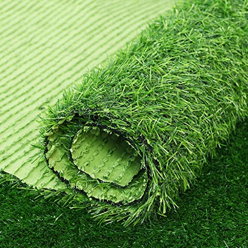 Outdoor artificial Realistic Artificial Turf Rug Realistic Artificial Grass Rug Professional Outdoor Grass Mat for Dogs Indoor Outdoor Garden Lawn Landscape Synthetic Turf Mat 20mm Thick Green