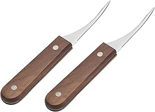 Wenplus Gamberetti Deveiner Tool Confezione da 2 pezzi in acciaio inox Gamberetti Shell Coltello Gamberetti pelapatate Deveiner Gamberi Shell pelapatate con manico in legno