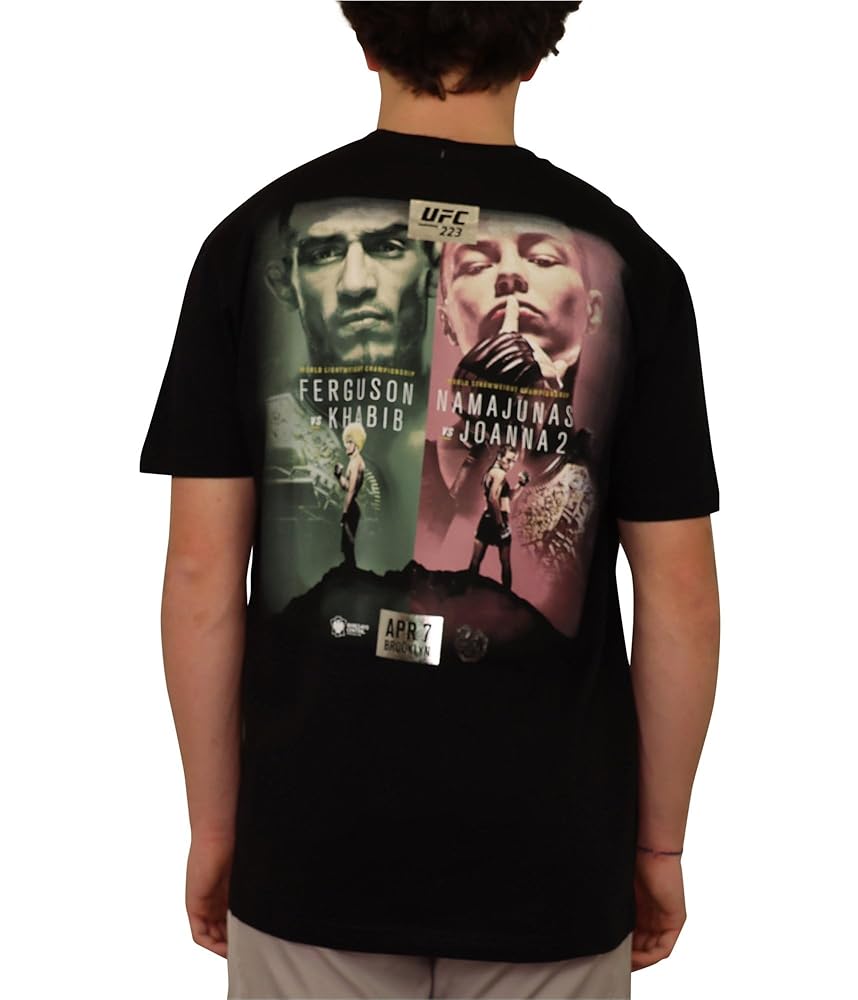 UFC Mens 223 April 7th Brooklyn Graphic T-Shirt, Black