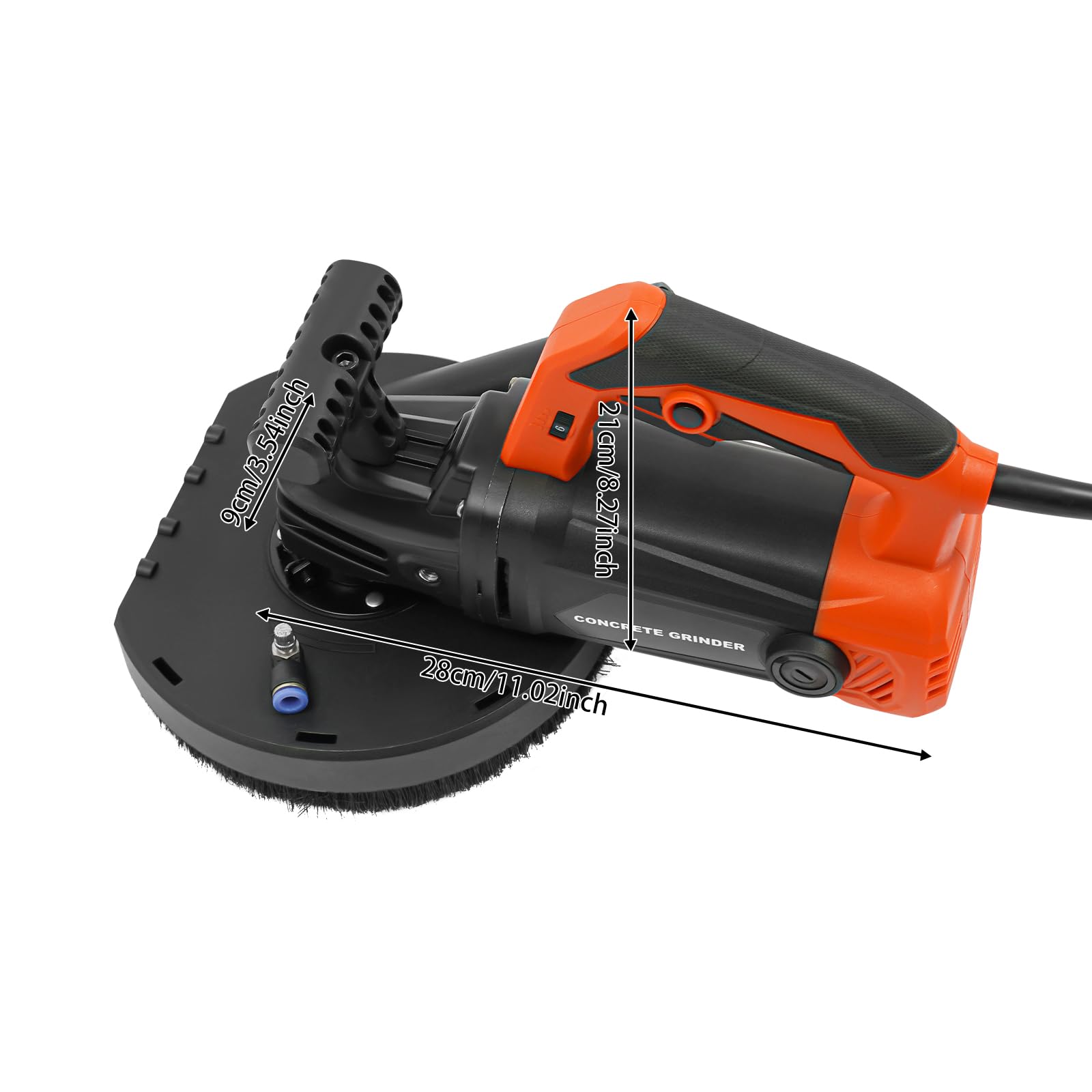 7-Inch Concrete Surface Grinder, 2200W 110V Powerful Angle Grinder