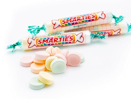 Miniatura 7 de SMARTIES TROPICAL - Rollos de dulces de 2 libras  Smarty Candy Bag a granel  Surtido de sabores tropicales afrutados, sin gluten, apto para veganos,