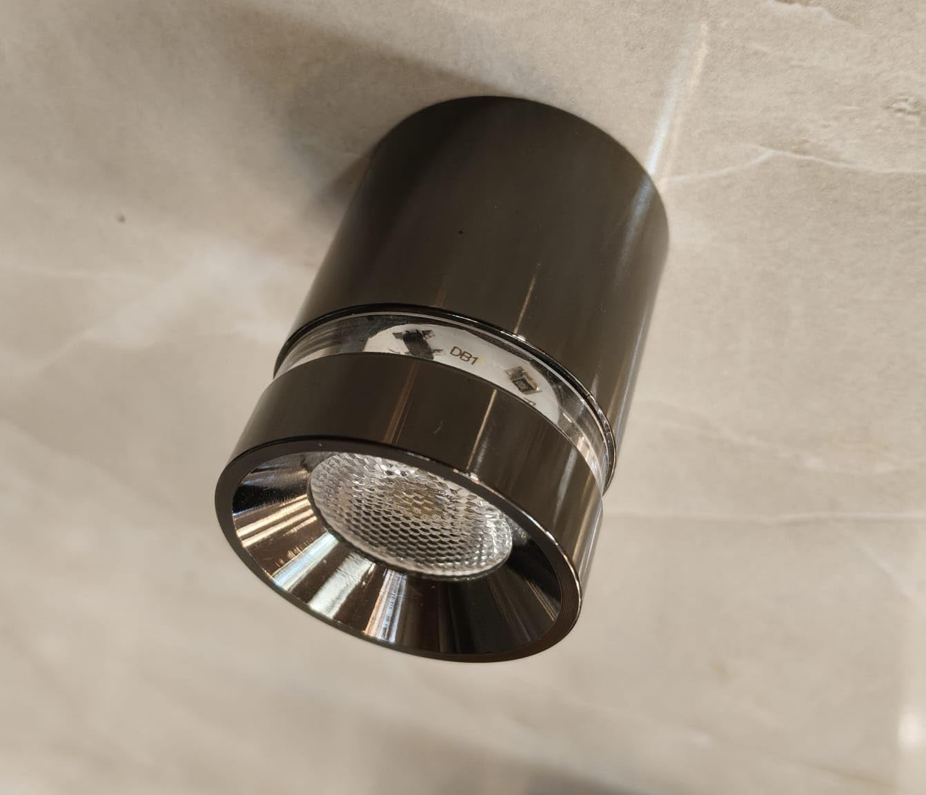 surface mounted ceiling spotlight, 3w led downlight, gun metal black, cylindrical mini ceiling light