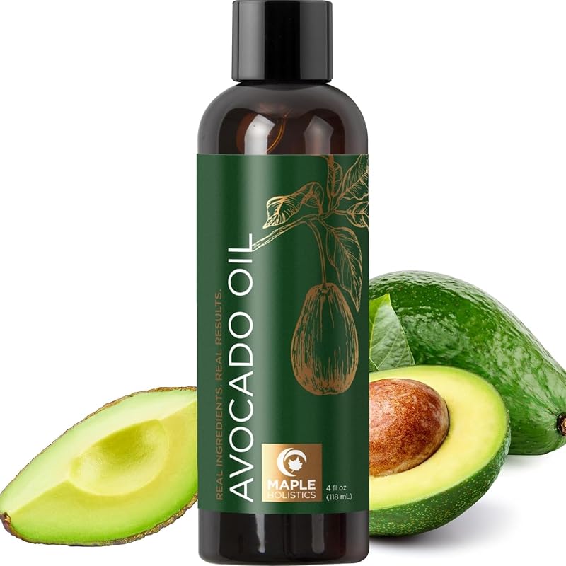 Óleo de abacate Maple Holistics para cabelo e pele, óleo carreador, 120 mL
