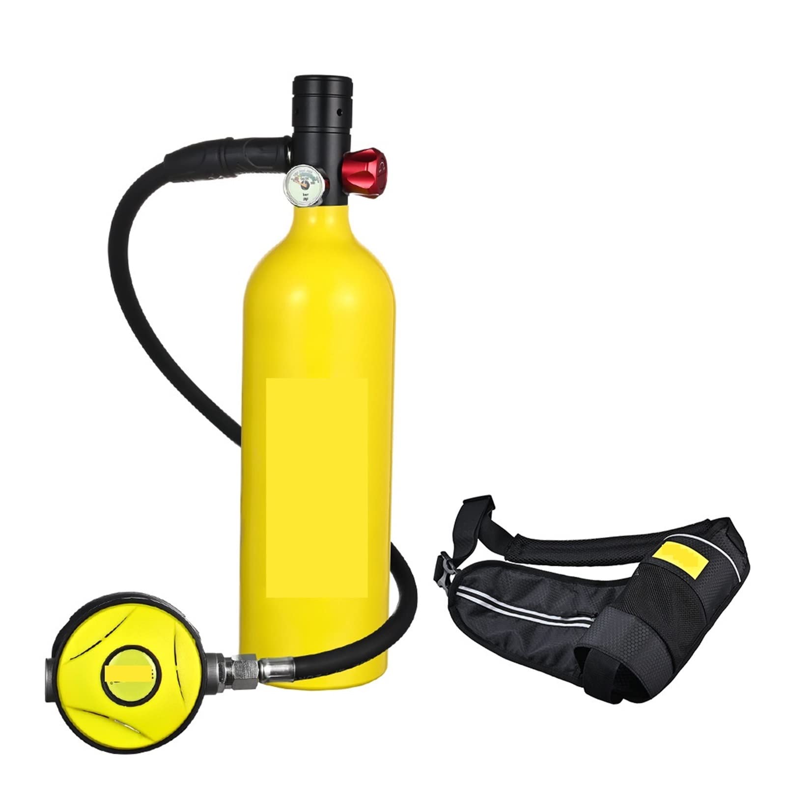 Portable Dive Cylinder, Diving Oxygen Cylinder 1L Capacity Portable Respirator(Giallo)