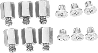 PartyKindom 20 Pçs Gigabyte Parafusos Da Placa-Mãe Parafusos Do Computador Suporte Para Notebook M2 SSD Parafuso De Prata De Metal Para M2 SSD M2 Kit De Parafusos SSD SSD Standoff Montagem