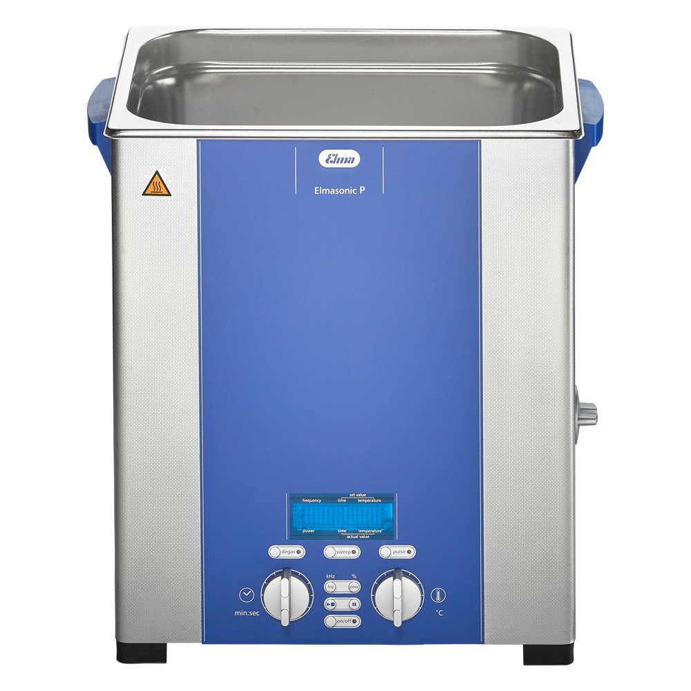 Elmasonic 103 3218 P30H Dual Frequency Ultrasonic Cleaner for Lab & Industrial Use with Digital Display, Four Modes, Heater, Drain & Timer, 0.7 gal Tank