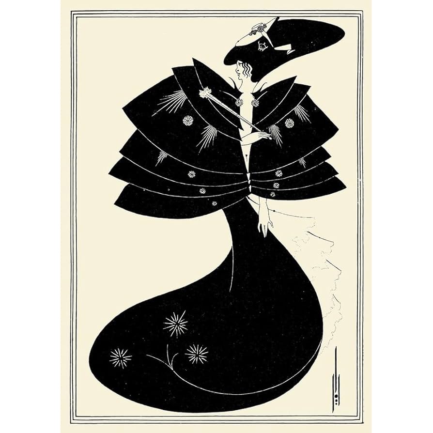 サロメ アートパネル オーブリービアズリー THE BLACK CAPE Amazon.com: ArtDirect Salome 1894 - The Black cape 35x48