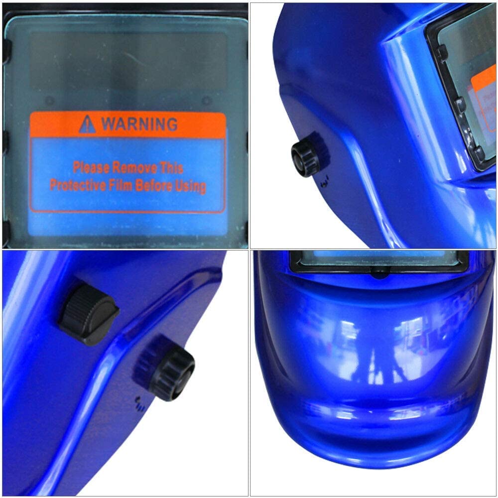 Máscara de soldadura solar casco de soldadura de oscurecimiento automático cascos de soldadura para TIG MIG ARC soldadura molienda máscara de soldador azul