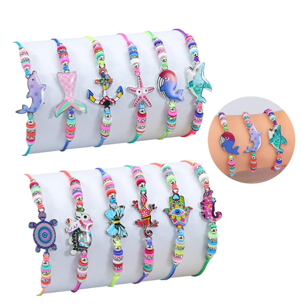 Venzina® 12 Pcs Bracelet for Girls Kids Cartoon Animal Mermaid Charm Bracelet Cute Friendship Bracelet Best Friend Bracelet Set Hand Bracelet Party Jewellery Birthday Gift for Girls, Kids (B0DG2DHT8J) Amazon Price History, Amazon Price Tracker