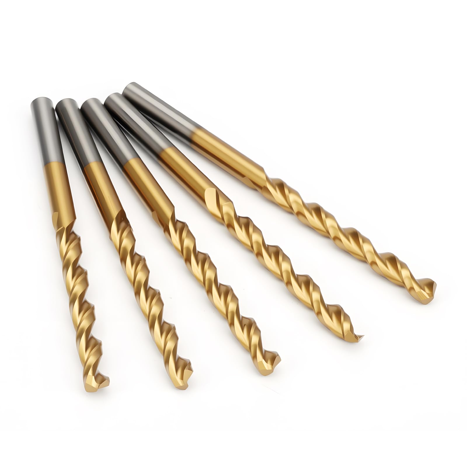 5Pcs 4.5mm Metal Drill Bits, M35 HSS 5% Cobalt Drill Bits for Hard Steel