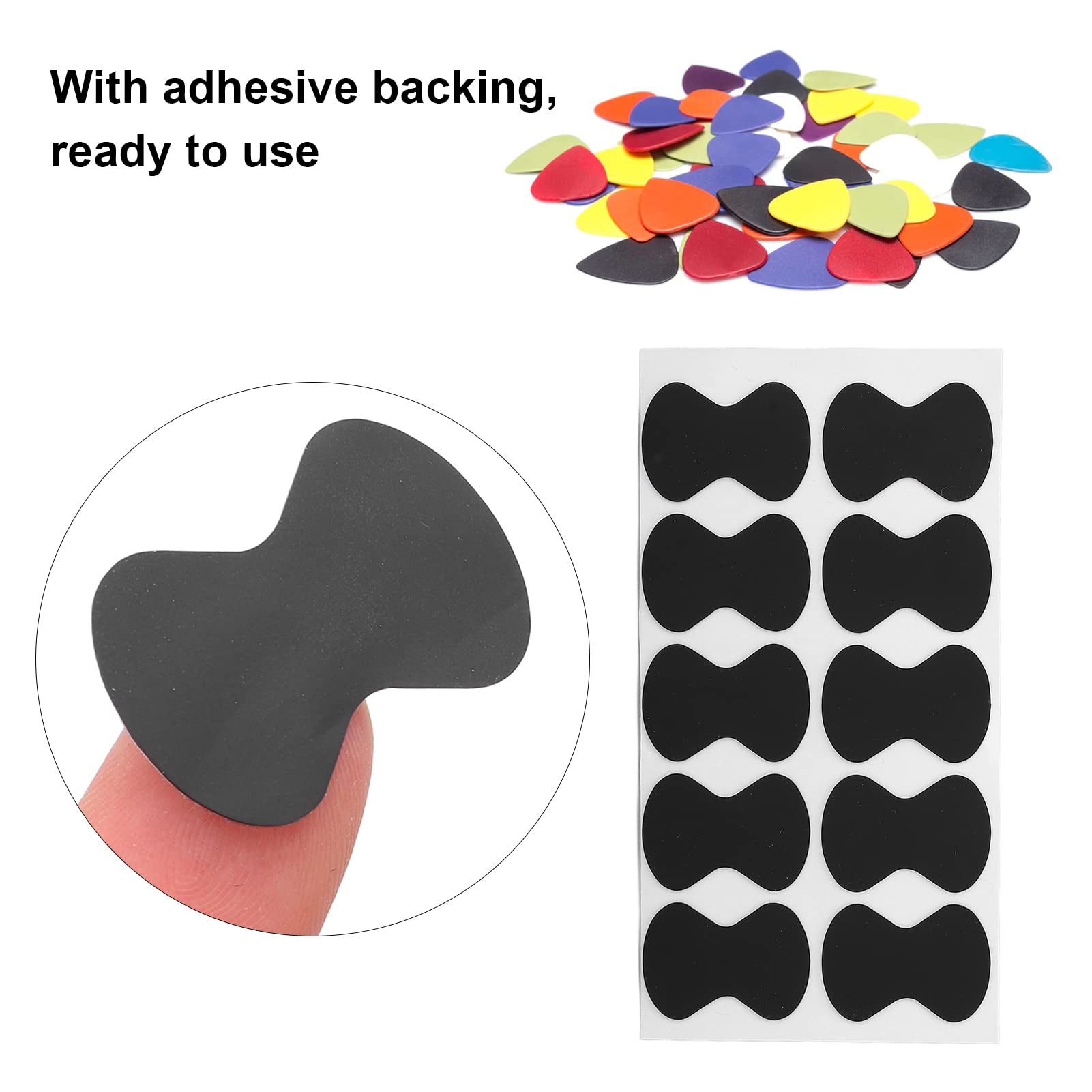 VGEBY Guitar Pick Sticker, Silicone, Black, Non Slip, Musical Instrument Accessories - Image 4