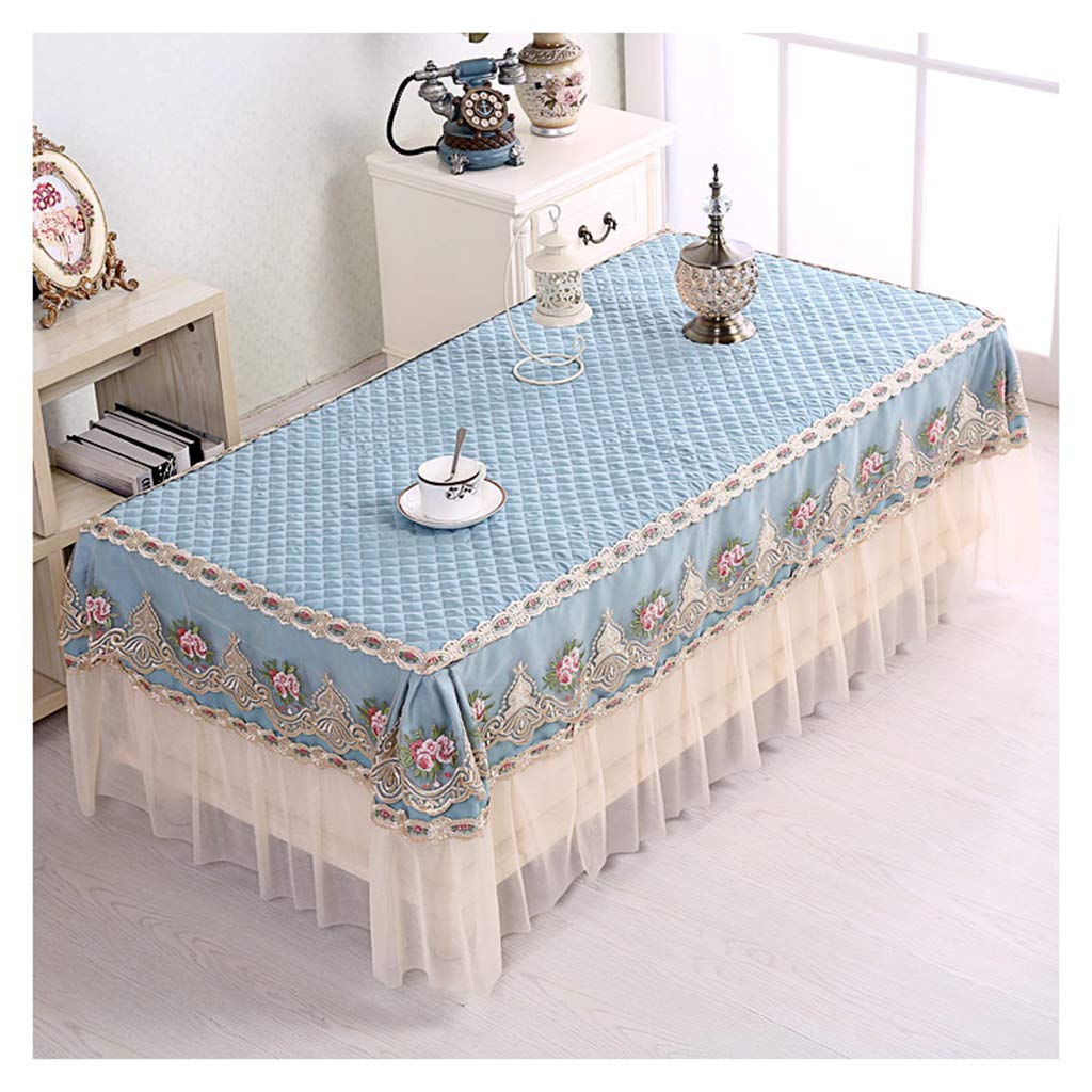 European tablecloth Lace Coffee Table Tablecloth - Rectangular Dining Table Dustproof TV Cabinet Fabric Tablecloth (Size : 70 * 140cm)