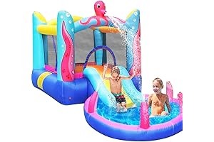 Kiddie Splash Park Inflatable Water Slide with Blower