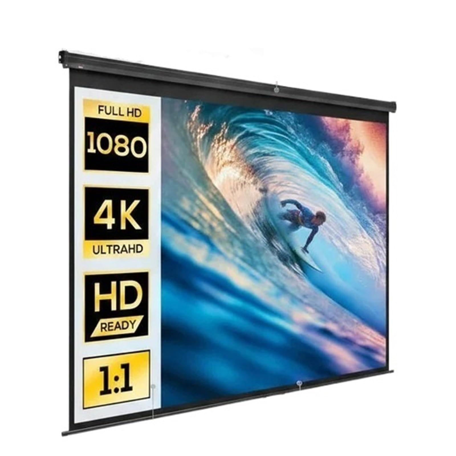 schermo pieghevole Schermo per proiettore 178x178 cm 99 pollici 1:1 HD 4K | Per Home Theatre, presentazioni in ufficio, videoconferenze, per piccoli ambienti, uso familiare
