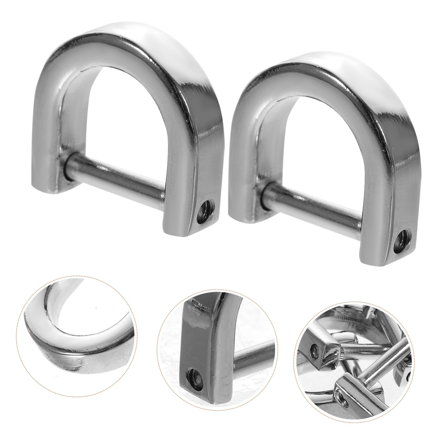 4 Piezas de Anillas en D de Aleación de Zinc para Bolsos Ajuste de Correa, Hebillas Duraderas para Mochila y Uso Diario en Decoración