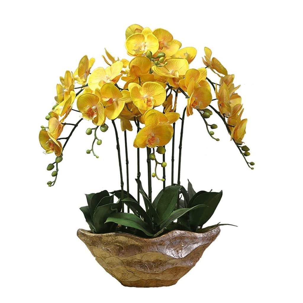 DFGHNBVC Artificial Flowers For Decoration Artificial Flower Phalaenopsis Artificial Flower Arrangements With Vase Arrangement Wedding Bouquet Exquisite Artificial Flowers Plants