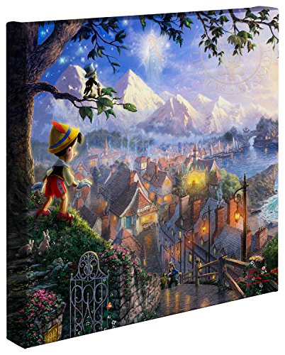 Thomas Kinkade Pinocchio 14"x14"x1.5" Canvas Wrap