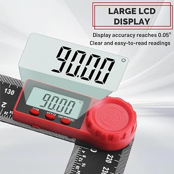 Flintronic Digital Angle Finder, 7/200mm Digital Inclinometer Protractor, Protractor Angle Ruler with LCD Display, Angle Measure Tool for Woodworking Construction Repairing