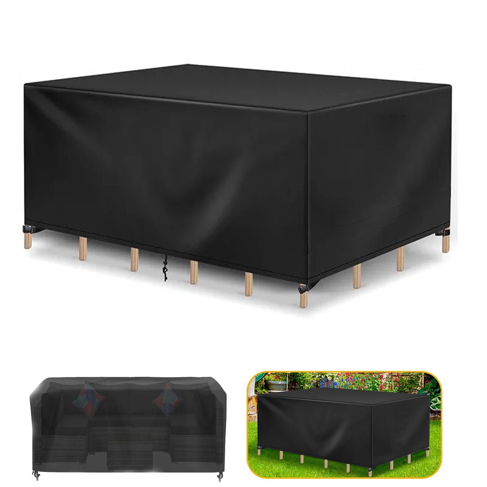 Gartenmöbel Abdeckung Wasserdicht 120x80x15cm/LxBxH 600D Oxford Nach Maß Rechteckig Gartentisch Abdeckplane, Outdoor Lounge Abdeckplane, Anti-UV Schutzhülle Gartenmöbel Regenschutz Und Staubfest