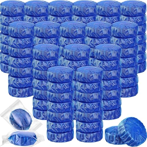 Image of Automatic Flush Toilet Bowl Cleaner Tablets, Bathroom Toilet Tank Cleaner, Powerful Cleaning Ball Toilet Blue Deep Clean Bubbles, Mild Lemon Scent Pack-10