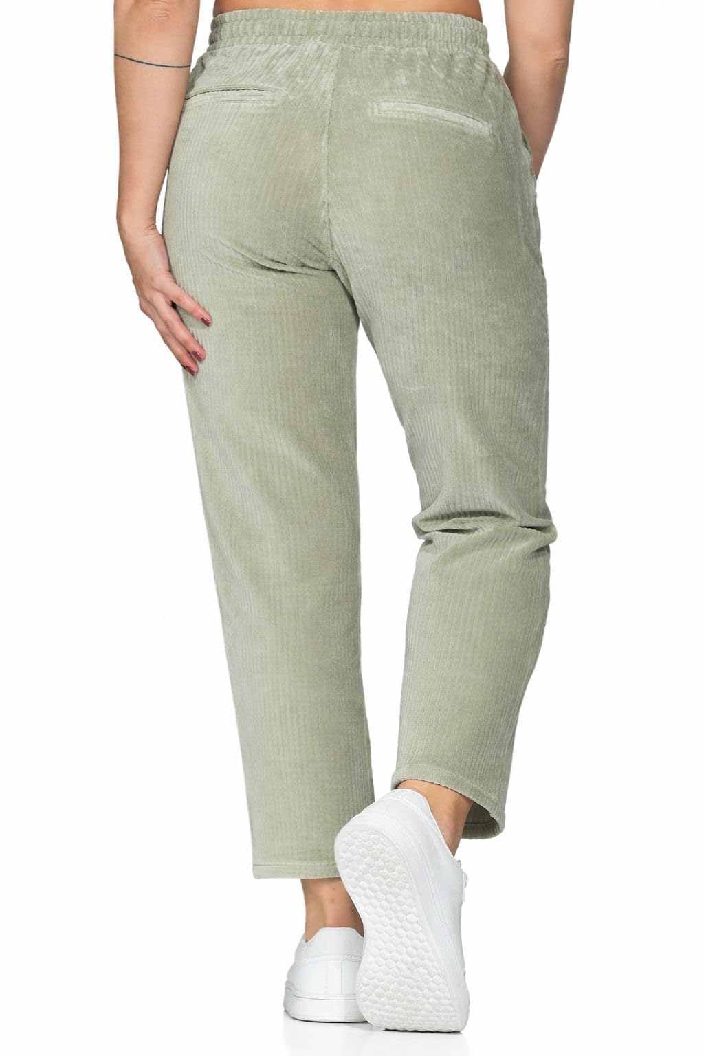 Sublevel Damen Cord-Hose Damenhose Freizeithose gerades Bein LSL-536