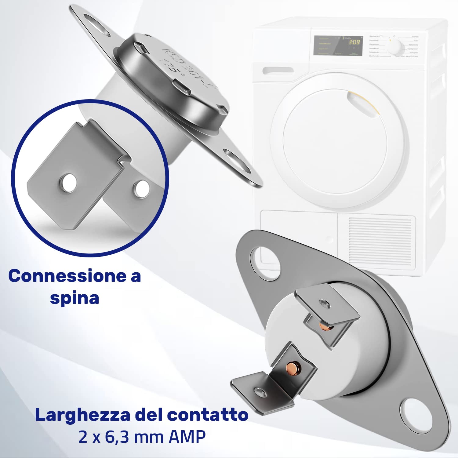 Termostato Asciugatrice Miele 5126720 175°C: Ricambio Originale MONTERAL Con 10 Anni Di Garanzia - 2