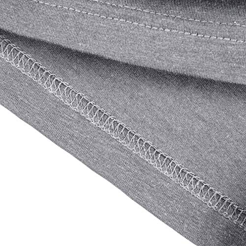 Invug Women Nightwear Short Sleeve Shirt and Shorts Pajama Set V Neck Sleepwear Grey XXL - Thumbnail 5