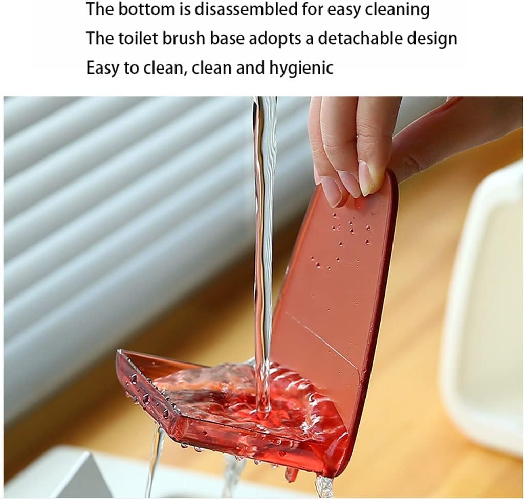 Toilet Brush Toilet Brush and Holder, Toilet Bowl Cleaner Brush with Durable Scrubbing Bristles Toilet Brush Holder for Bathroom for Home Bathroom (Color : B)