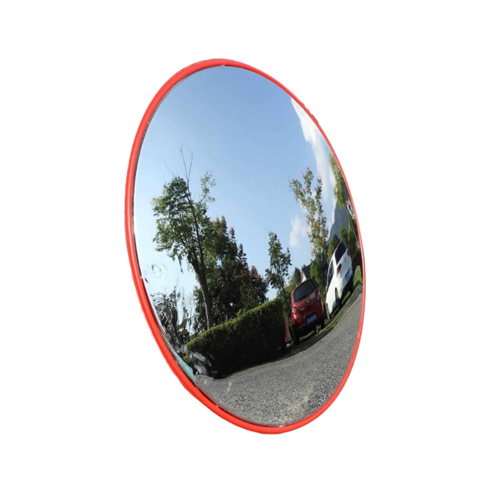Miroir Convexe incurvé Grand Angle de 11,8 Pouces, avec Support de Fixation Murale, pour Angle Mort intérieur/extérieur, pour allée, Parc, Garage (80 x 80 cm)