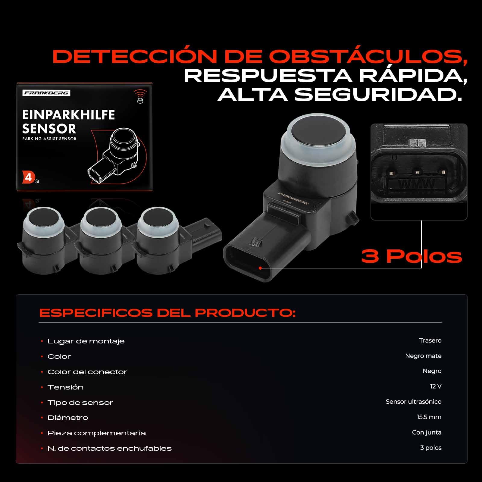 Frankberg 4 sensores de estacionamiento A2215420417