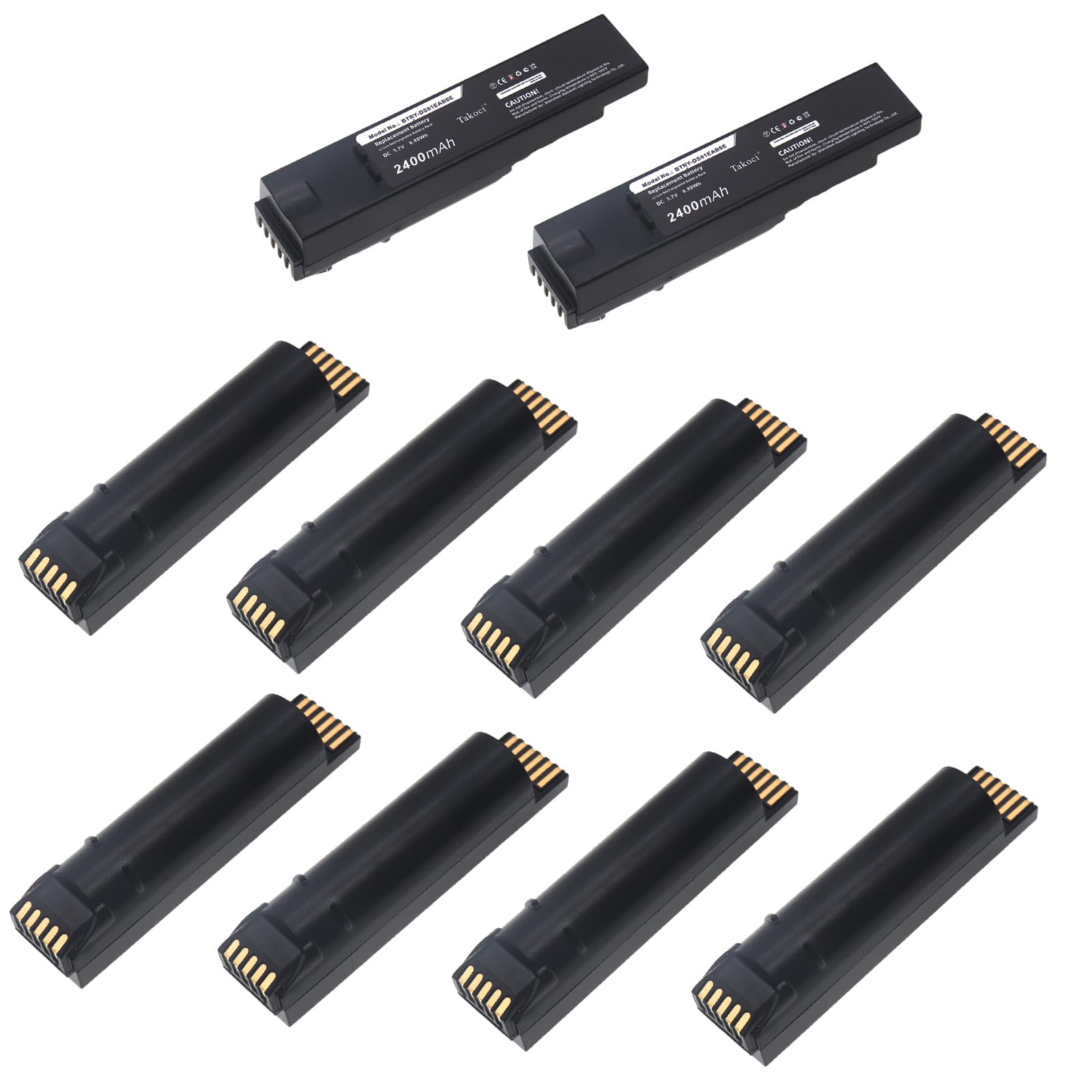 Youejoeq (10pcs) 2400mAh 71-176890-01 Lithium Ion Replacement Battery for ze-b-ra DS8178 DS8100 DS8170 Barcode scanning Collector Battery AS-000231 82-176890-01BTRY-DS81EAB0E-00