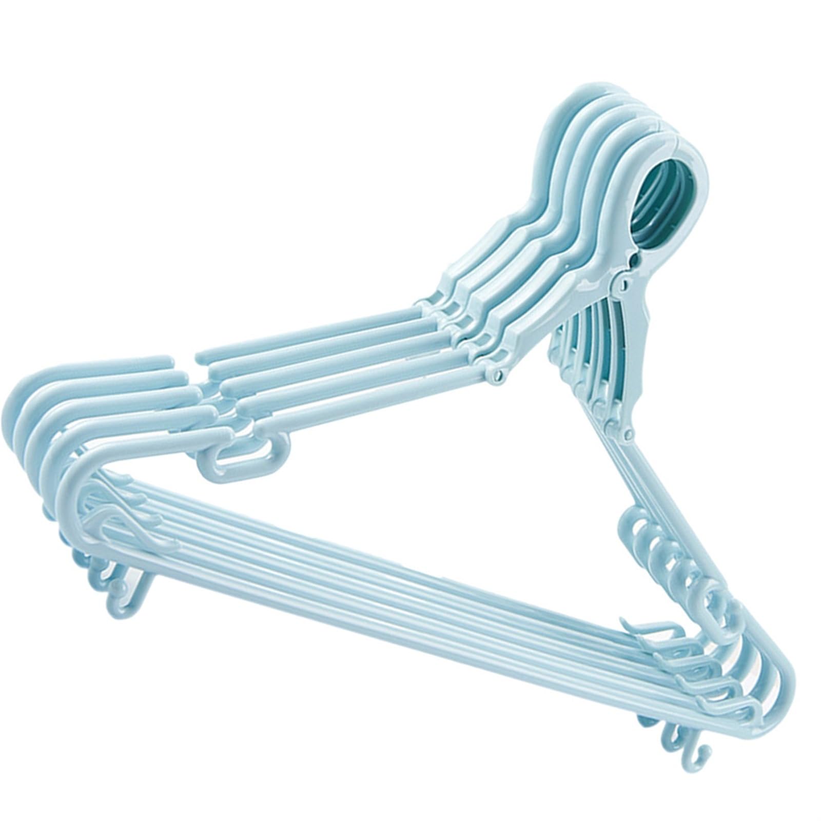 GONMDOPY Coat Hangers,5 Pcs Windproof Clothes Hanger,For Scarf Hanger Psock Vest Coat,Non Slip, Space Saving/Green/Size
