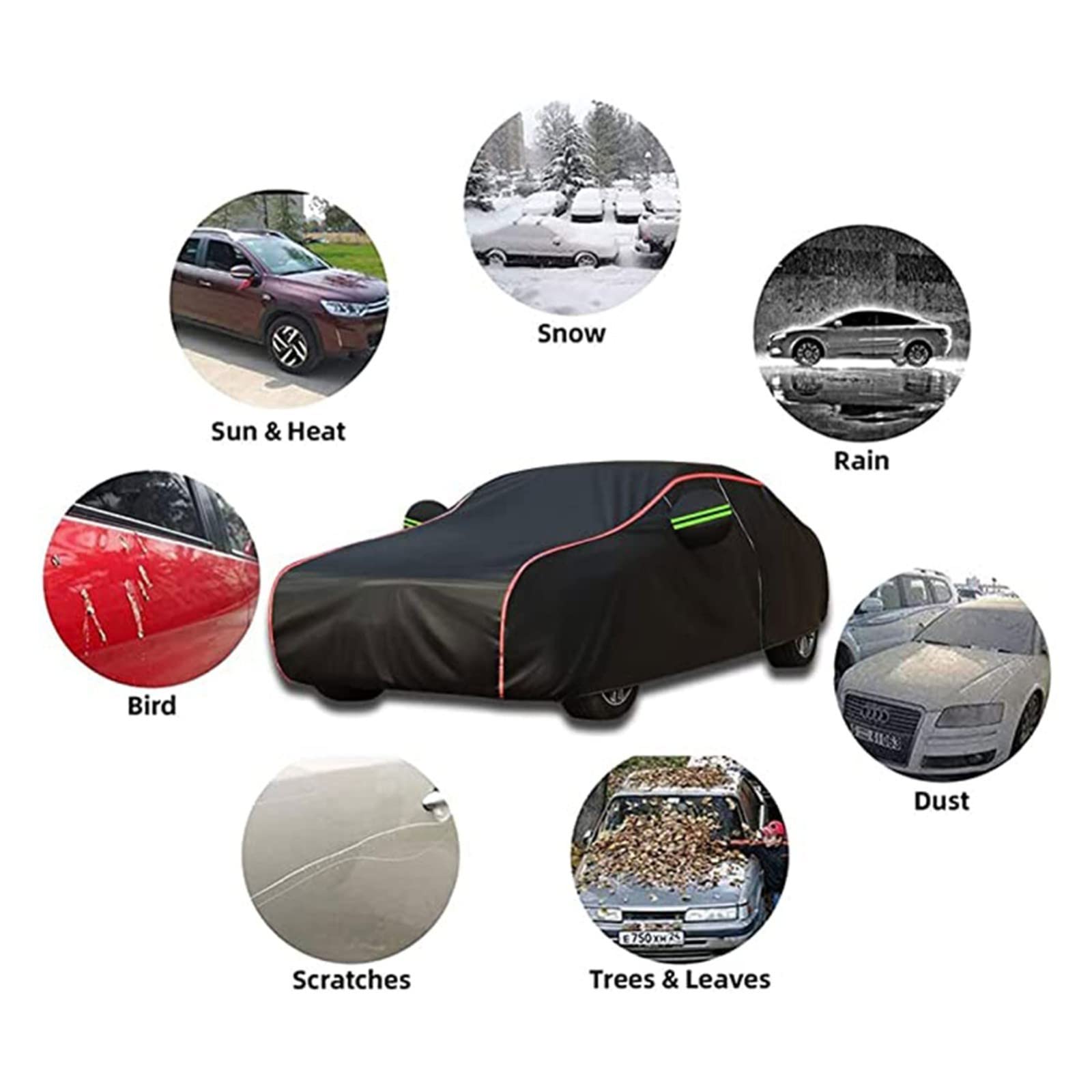 Pokrowiec na samochód wodoodporny do BMW Z4 E85/ Z4 E86/ Z4 E89/ Z4 G29/ Z8 E52, pokrowce na samochód do użytku na zewnątrz z bawełnianą podszewką i zamkiem błyskawicznym, pokrowiec na samochód, wodoodporny, oddychający, duży, niestandardowy pokrowiec na