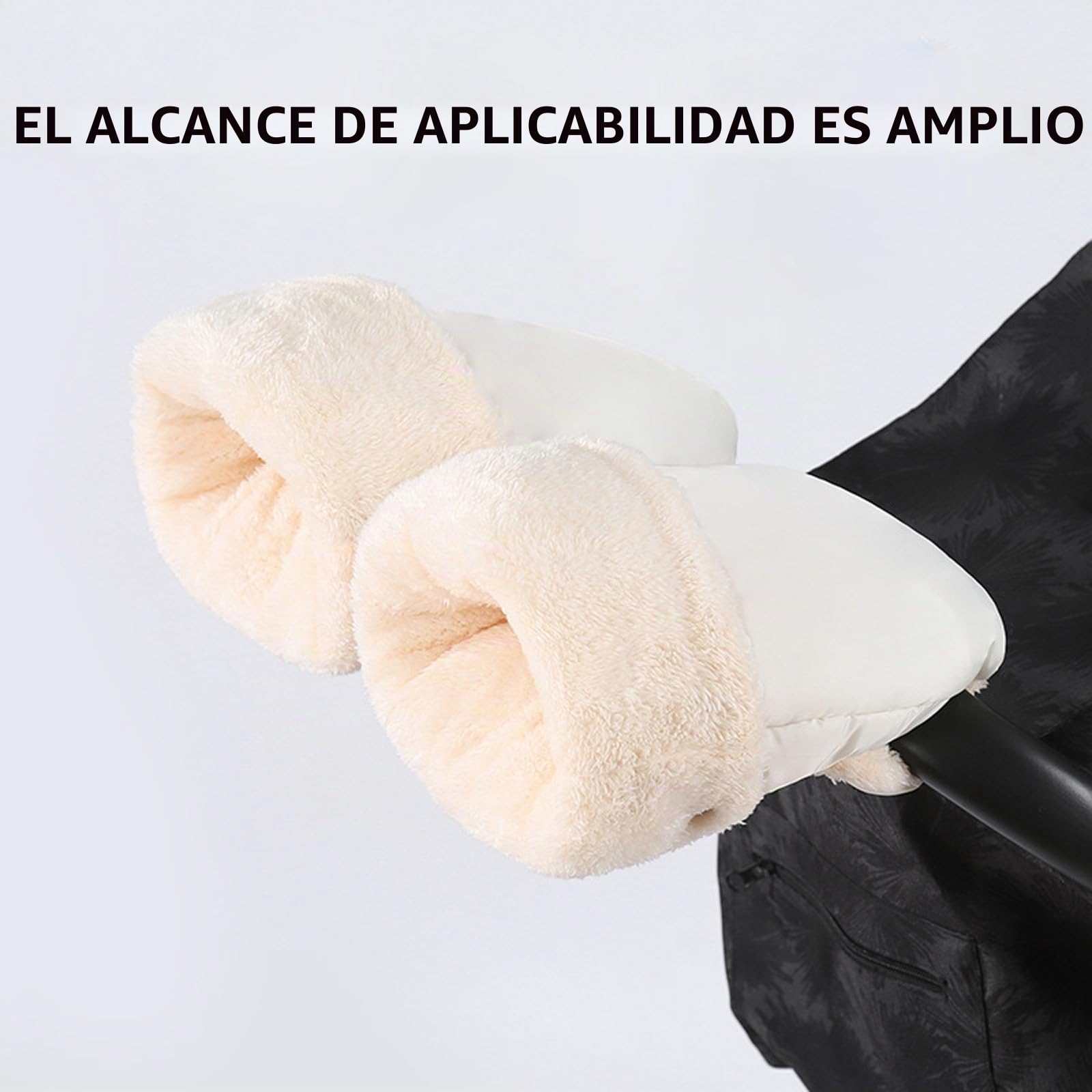 Manguito de mano para cochecito, guantes para cochecito, manoplas para cochecitos, manoplas de invierno, impermeables, resistentes al viento, extra gruesas, manguito de mano para cochecito, cochecitos