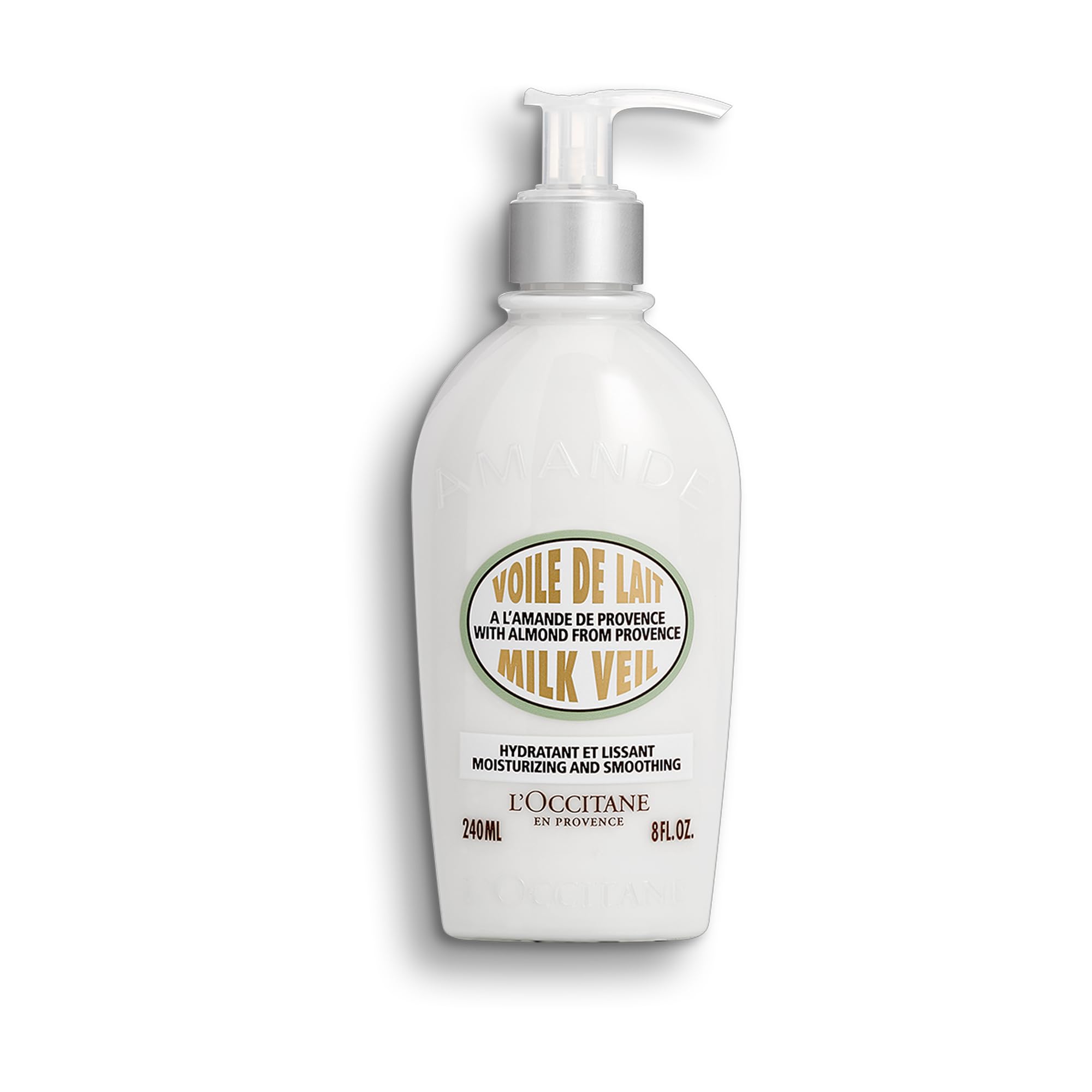 L'OCCITANE Almond Milk Veil 240ml, 96% Readily Biodegradable, Nourishing, Smoothing and Firming